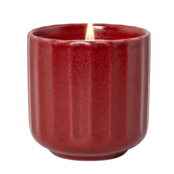 Better Homes and Gardens 1-Wick Fluted Jar Candle, Juicy Mandarin, 8 oz