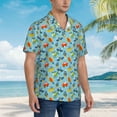 thumbnail image 2 of KLL Men's Hawaiian Shirt Short Sleeve Button Down Beach Shirts-Artoon Transport, 2 of 5