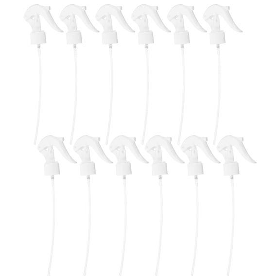 TEHAUX 12Pcs White Plastic Spray Nozzles for Bottles Household Cleaning and Garden Care 14x6x2.6in