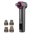 thumbnail image 1 of Rechargeable Facial Blackhead Vacuum Remover with Hot Compress Function, 500mAh Battery, 3 Suction Levels, 5 Replacement Heads, ABS+PC Material, USB Charging, Silver Gray - Deep Cleans Pores, Acne,, 1 of 6