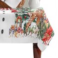 thumbnail image 4 of Turquoise Christmas Table Cloth Waterproof Tablecloths, Snowman Xmas Tree Elk Poinsettia Tablecloth Dining Table Cover for Kitchen Party Tabletop Outdoor, Rectangle Tablecloth 52x70 Inch, 4 of 9