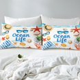 thumbnail image 4 of Erosebridal Teen Ocean Life Sheet Set Twin,Hawaiian Beach Bedding Sets Twin Size,Sea Room Decorative,Breathable,3pcs, 4 of 7