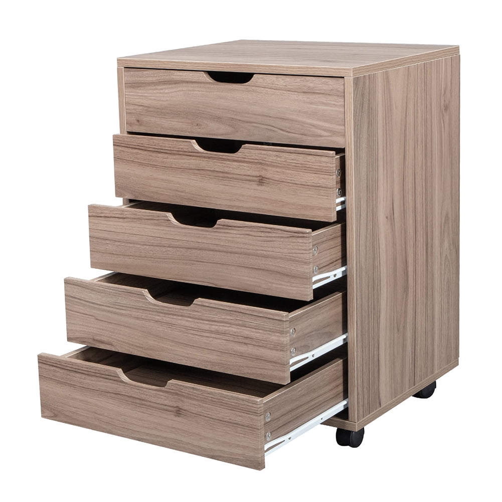 Kepooman Office File Cabinet with 5 Drawer, Wood Lateral Filing Cabinet for Letter/Legal / A4 Size Files, Printer Stand with Storage Cabinet, Grey Kepooman Office File Cabinet with 5 Drawer, Wood Lateral Filing Cabinet for Letter/Legal / A4 Size Files, Printer Stand with Storage Cabinet, Grey