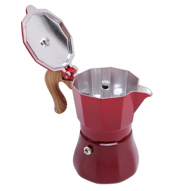 Italian Coffee Maker, Accessories Brewer Tool 150ml Single Valve 3 Cups with Coffee Distributor Spoon Paper Filter for Home Brewing