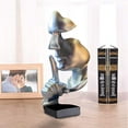 thumbnail image 2 of Silver Medium Abstract Thinker Statue Decor for Home and Office, 2 of 8