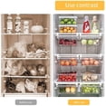 thumbnail image 4 of 2 Pack Refrigerator Organizer Bins,Pull-Out Fridge Storage Drawer Design,Freely Pullable Refrigerator Storage Box with 4 Divided Sections,Fit for Fridge Shelf Under 0.6", 4 of 7
