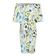 thumbnail image 5 of Sport Sketch Soccer Pattern Women's Off The Shoulder Ruffles Summer Wedding Guest Loose Casual Party Beach Dress, 5 of 9