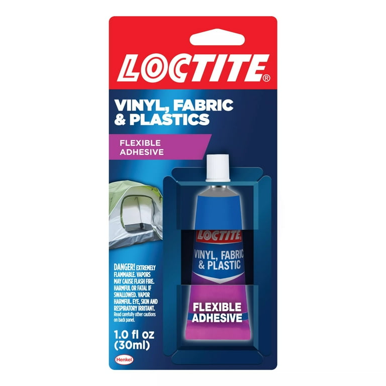 Loctite Vinyl Fabric & Plastic Repair Flexible Adhesive, Pack of 1, Clear 1 fl oz Tube
