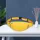 thumbnail image 5 of Bolsa de cintura de la riñonera | Bolsa de cinturón de viaje de nylon de gran capacidad, múltiples bolsillos, puerto para auriculares • bandolera ajustable | Negro/Amarillo/Gris/Morado/Azul/Rosa, 5 of 6
