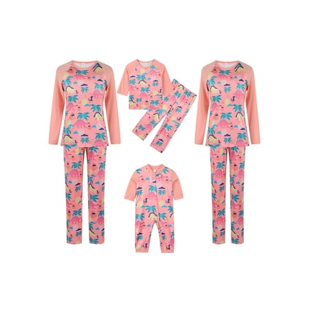 

Spring hue Christmas Parent-child Outfit Dinosaur Long Sleeve Sleepwear T shirt Pants