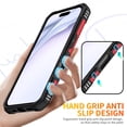 thumbnail image 4 of for iPhone 16 Case Magnetic Car Ring Holder Kickstand Military Grade Drop Protection Grip Heavy Duty Shockproof Men Women Cover for iPhone 16,Red, 4 of 8
