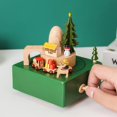 thumbnail image 3 of Decoración Caja de música con manivela de madera Retro, regalo de cumpleaños para niños, adornos Original, 3 of 5