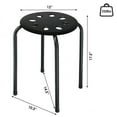 thumbnail image 2 of Gymax Set of 6 Portable Plastic Stack Stools 17.5" Height Backless Classroom Seating, 2 of 10