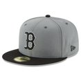 thumbnail image 1 of Men's New Era Gray/Black Boston Red Sox Two-Tone 59FIFTY Fitted Hat, 1 of 5