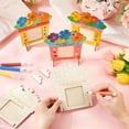 thumbnail image 4 of 12 Pcs Mother's Day Wood Picture Frames Color Your Own Mothers Day Crafts DIY Coloring Flower Photo Frame for Mom Gift Classroom Tabletop Home Decor(Daisy), 4 of 7
