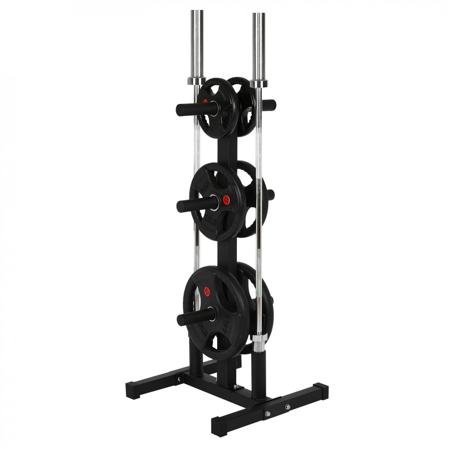 Max Load 400 LBS Weight Plate Barbell Rack Tree Olympic 2 Inch: Weight Plate Tree for Bumper Plates&Barbell Vertical Bar Holder For Home Gym Free Weight Stand Weight Rack for Plates&Barbell 