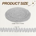thumbnail image 2 of Banda de trenzado metálico Uxcell, 1/2 pulgada de ancho, 9 yardas de cinta de poliéster para manualidades de bricolaje, 2 of 7