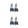 thumbnail image 1 of Minnieouse Pendientes bohemios, colgante de gota de agua de estilo colgante largo, 1 par, regalos de cumpleaños llamativos y ligeros para mujeres Armada 2Conjunto, 1 of 6