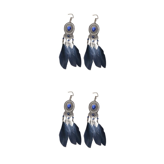 Minnieouse Pendientes bohemios, colgante de gota de agua de estilo colgante largo, 1 par, regalos de cumpleaños llamativos y ligeros para mujeres Armada 2Conjunto