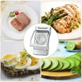 thumbnail image 6 of Egg Slicer for Hard Boiled Eggs, Household Stainless Steel Egg Cooker Cutter for Strawberry Fruit Garnish Slicer (gray), 6 of 7
