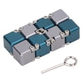 thumbnail image 1 of Juguete para aliviar el estrés y la ansiedad para adultos, rompecabezas de mano, bloques sensoriales para dedos, juguete para TDAH, azul y gris, 1 of 14