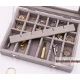 thumbnail image 4 of 24 Section Velvet Jewelry Box for Earrings - Gray - Transparent Jewelry Storage Box, 4 of 5