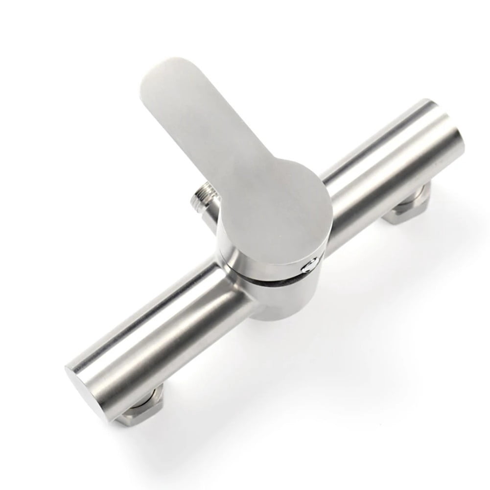Stainless Steel Shower Faucet Hot And Cold Water Mixer Wall Mounted Metal Handle