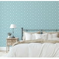 thumbnail image 5 of S4Sassy Peel and Stick Wall Covering, Floral Hexagon Print Removable Vinyl Wallwrap - Modern Wall Mural, Blue Instant Walls Makeover Wallpaper for Bedroom, Bathroom, Laundry Room - 25"x120" inch, 5 of 9