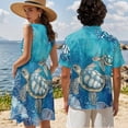 thumbnail image 4 of Jeiento Sea Turtle Matching Vacation Outfits for Couples Mens Hawaiian Shirt Dress for Women Casual Shirts for Men Button Down Shirt Short Sleeve Beach Shirts, 4 of 6