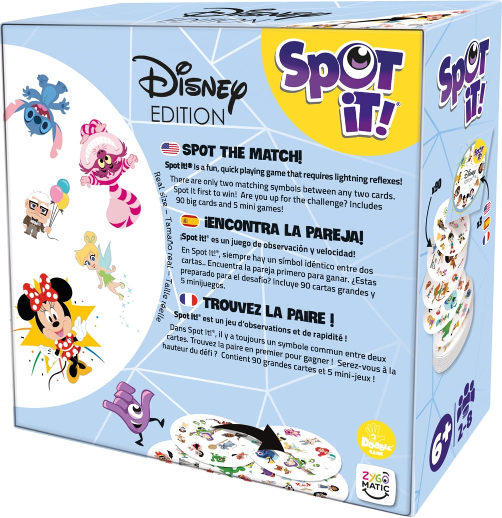 Asmodee - Zygomatic - Spot It! - Disney - Jeu pour enfants - Jeu Familial Amusant - De 2 à 8 joueurs - Dès 6 ans - Multilingue Spot It! - Disney