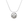 thumbnail image 2 of Delight Jewelry Silvertone Large Heart with Flowers Joy Ring Charm Necklace, 18", 2 of 4