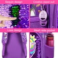 thumbnail image 4 of AGSDON 3PCS Backpacks for Girls, 16" Elementary Kids Unicorn Sequin Preschool School Bookbags and Lunch Box, 4 of 6