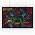 thumbnail image 3 of Bethany Beach, Delaware, Blue Crab Mosaic (12x18 Wall Art Poster, Room Decor), 3 of 3