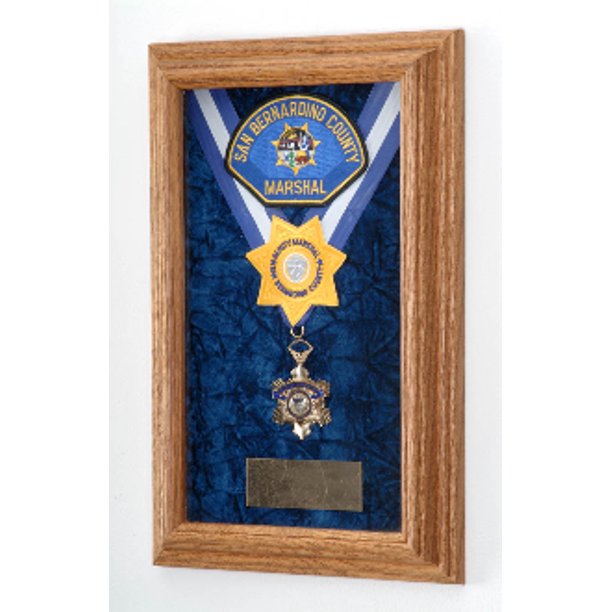 Single Medal Display Case, Wood Awards Display Case