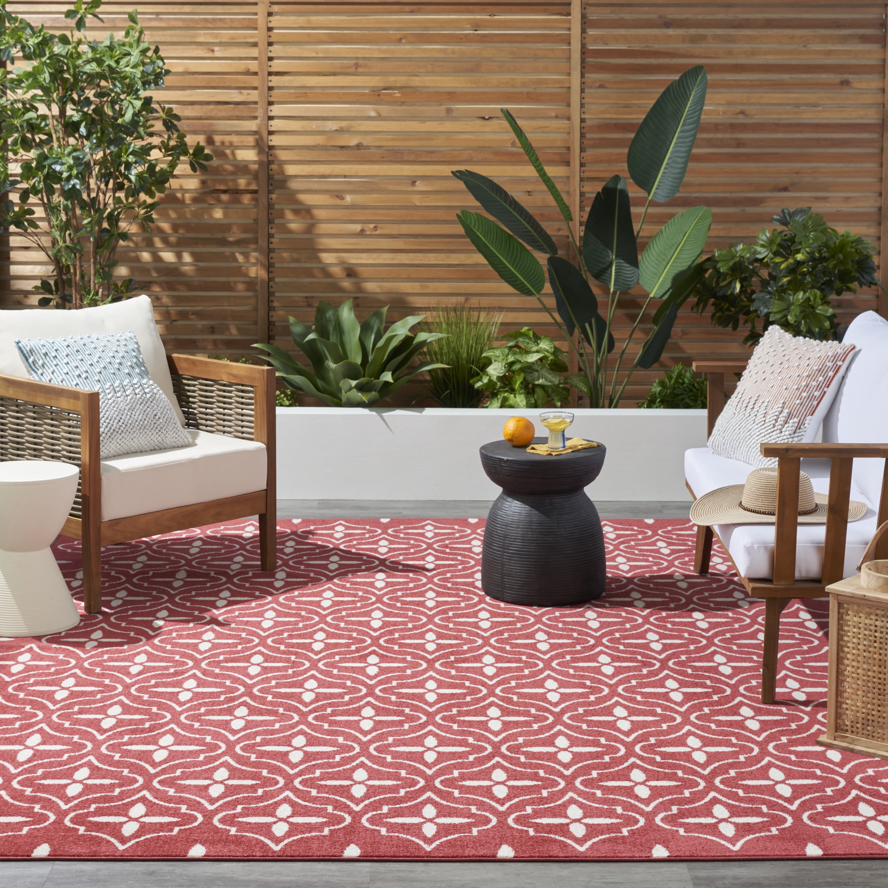 Nourison Essentials Outdoor Brick Ivory 8' x 10' Area Rug (8x10)