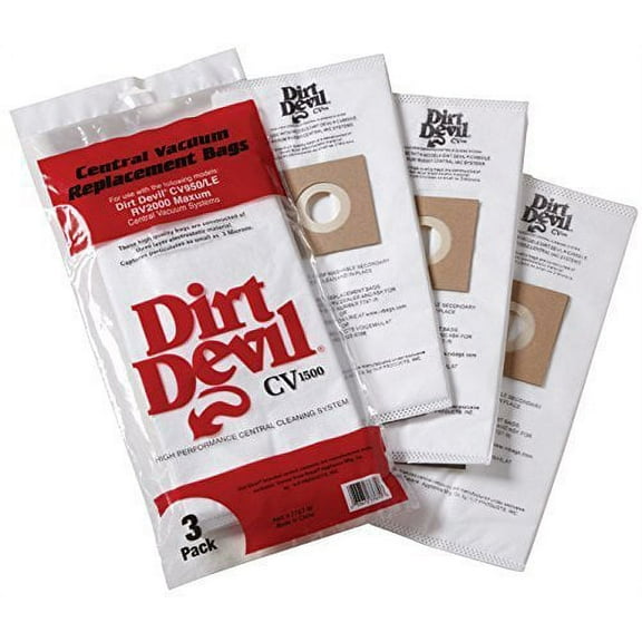Dirt Devil CV950, CV950LE, RV2000 Maxum Central Vac Bags (9 Bags)