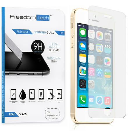 Freedomtech Tempered Glass Screen Protector Film LCD Guard For Apple iPhone