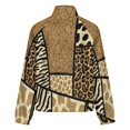 thumbnail image 6 of Jackets for Women Winter Coat Jackets Flannel Stand Collar Jacket(Animal Print Patchwork Rug,Size:S-4XL), 6 of 7