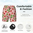 thumbnail image 3 of Naloa Strawberries Print Men Swim Trunks with Compression Liner ,Board Shorts,Men's Swim Shorts with Drawstring and Elastic Waistband-X-Large, 3 of 6