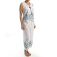 thumbnail image 2 of Women's La Cera 1487-2 100% Cotton Woven Sleeveless Printed Pajama Set (Blue M), 2 of 4