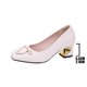 thumbnail image 5 of Cojines Del Dedo Del Pie para Zapatos de Moda Cerrado Del Dedo Del Pie de Tacón Medio Bombas de una Patada con Ornamento Metálico Zapatos Casuales de las Mujeres, 5 of 9