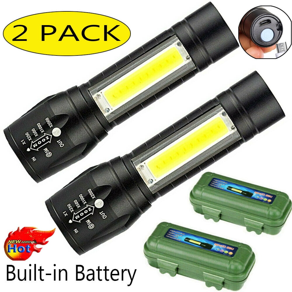 Powerful 900000LM LED Flashlight USB Rechargeable Super Bright Torch Zoom Light 