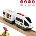 thumbnail image 3 of SUTENGDA Wooden Train Set Accessories Battery Operated Locomotive Train  Remote Control Train Vehicles for Wood Tracks  Powerful Engine Train Cars Fits All Major Brands of Railway System, 3 of 7