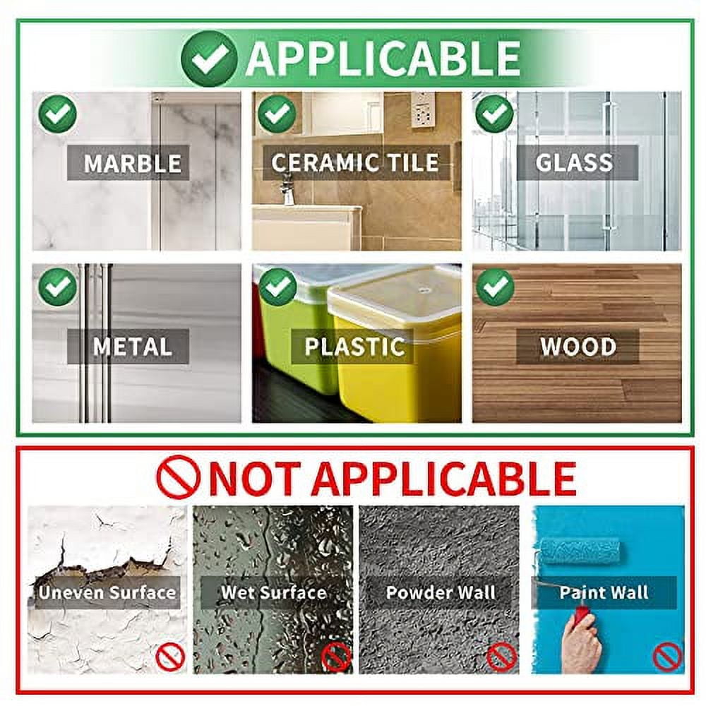 EZlifego Double Sided Tape Heavy Duty (9.85FT), Multipurpose Removable Mounting Tape Adhesive Grip,Washable Strong Sticky Wall Tape Strips Transparent
