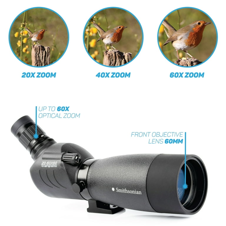 Omano Smithsonian Great Outdoors Spotting Scope Set w/ 20-60 x 60