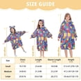 thumbnail image 4 of FORMRS Wearable Blanket Hoodie with Sleeves for Kids Cozy Flannel Sweatshirt, Yellow Wavy Plaid, 4 of 7