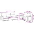 thumbnail image 2 of vidaXL 2 Piece Sofa Set with Cushions Dark Gray Fabric, 2 of 4