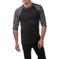 thumbnail image 4 of Pro Club Men's 3/4 Sleeve Crew Neck Baseball Shirt, 4 of 5