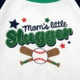 thumbnail image 5 of Baby Essentials 6 Months Infant Boys 3 Piece Bodysuit, Shorts, Socks Set Spring Summer Cotton Polyester Outfit in Mommy's Little Slugger Print, 5 of 7