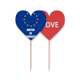 thumbnail image 1 of El lema de la diversificación de unificación de Europa Palillos de dientes bandera etiqueta de amor selección de pastelitos, 1 of 4